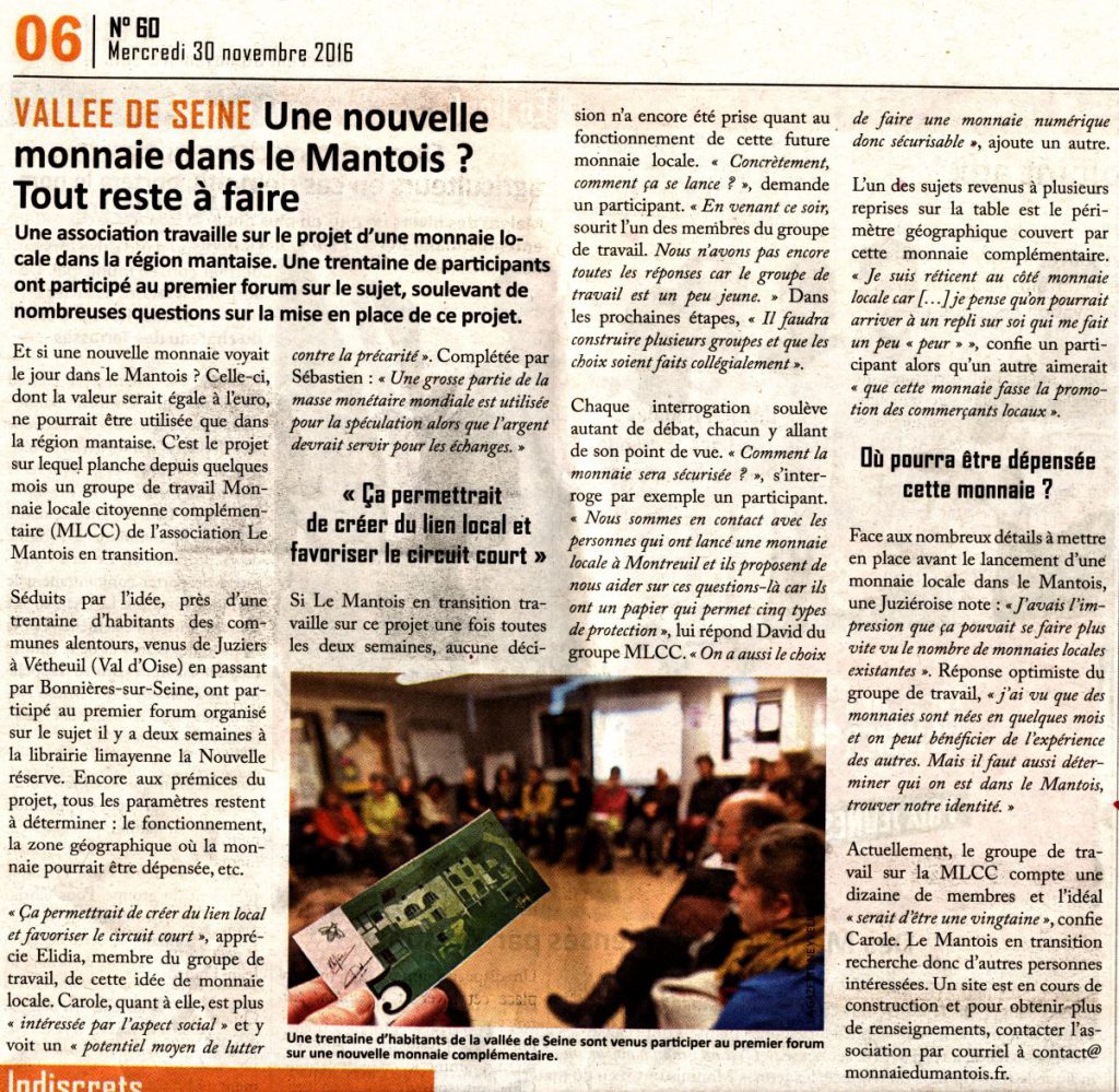 Gazette du Mantois - Edition du 30 Novembre 2016